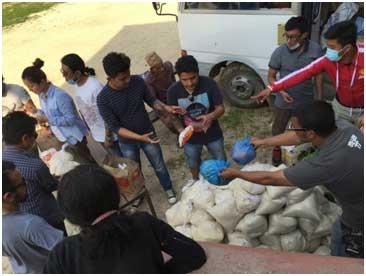 Provided food, medication, sanitary supplies & tarps to the victims. Provided food, medication, sanitary supplies & tarps to the victims.